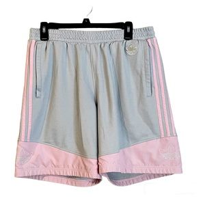 Adidas Bandrix Athletic Workout shorts. Grey and Pink with logo. Men’s size L